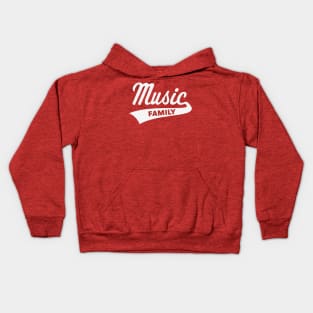 Music Family (Music / Musicians / Family / White) Kids Hoodie